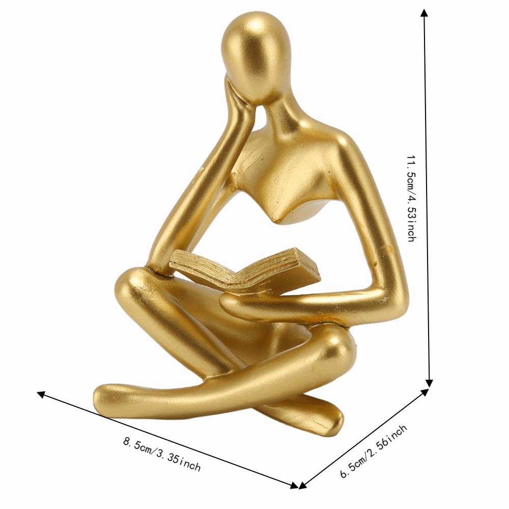 Resin Resin Thinker Desktop Statue Bookshelf Decorative Figurine Hotel Interior Display Piece