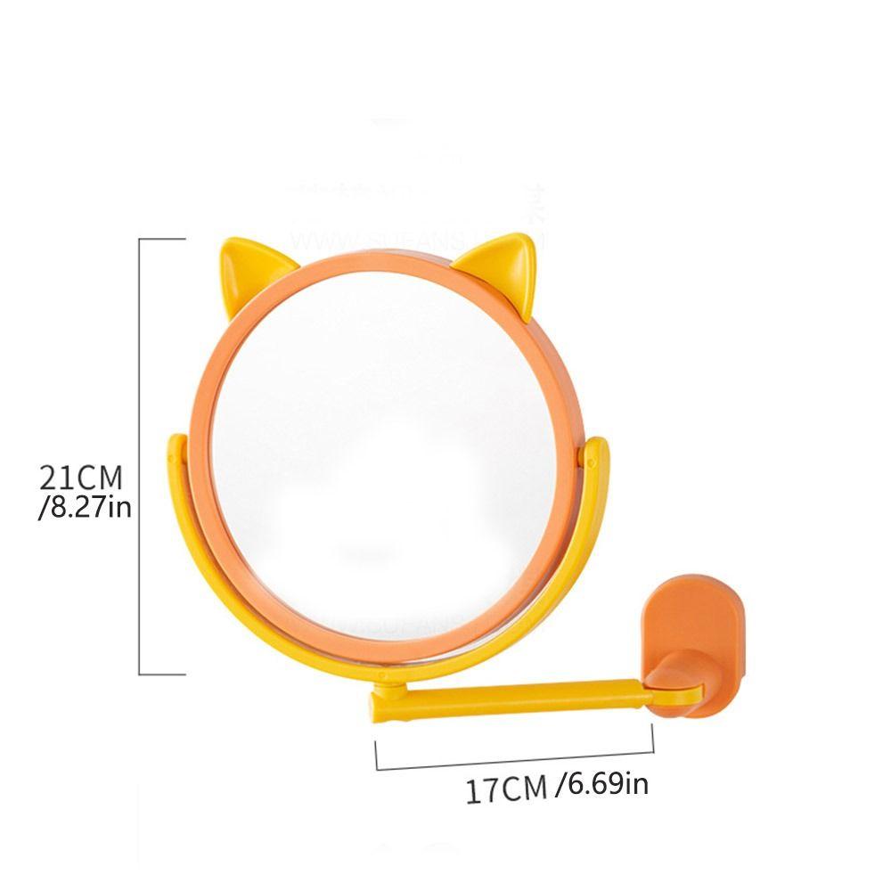 Без сверла зеркало для ванной комнаты вращающееся на 360 градусов двухстороннее косметическое складное зеркало для макияжа с выдвижным кронштейном вращающееся зеркало для туалета