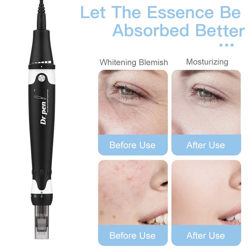 Доктор. Ручка A7 Профессиональная ручка с микроиглами с 12 шт. картриджами Derma Rolling Микроигольная терапевтическая система Уход за кожей Инструмент для красоты