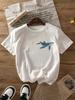 Deep Sea Orca Killer Whale Graphic T-Shirt Women Summer Fashion Short Sleeve Tee Retro Streetwear Ladies Marine Aesthetic Top
