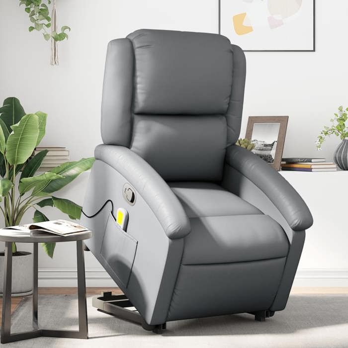 VidaXL Reclining Massage Armchair, Relaxation Chair with Adjustable Backrest and Footrest, Salon Seat, Modern, 3204236
