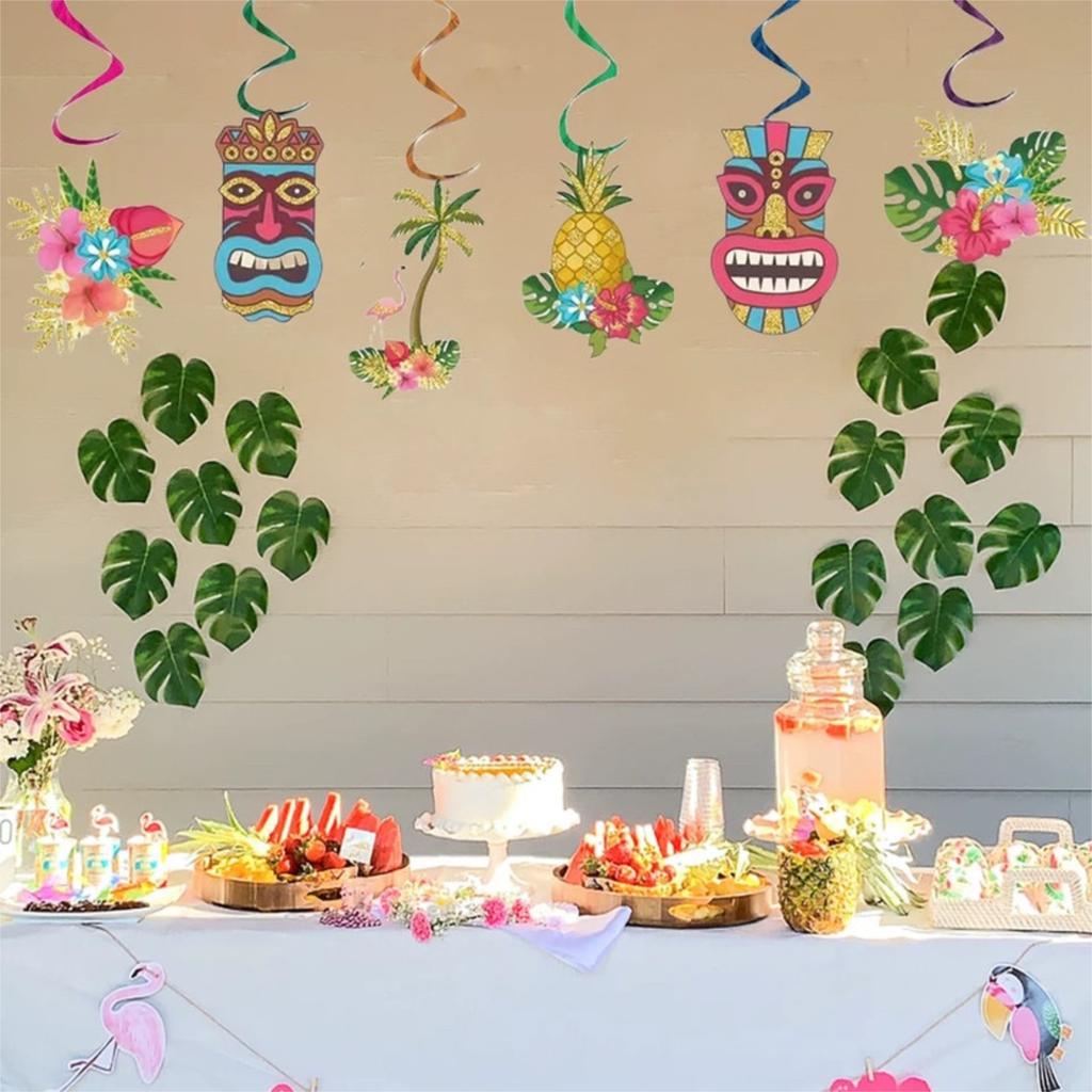 Hawaii-Themed Hanging Decorations — Summer Party & Birthday Celebration Decor