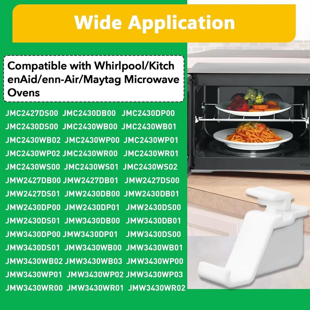 W11724411 W10909479 Oven Microwave Grill Support for KitchenAid Jenn-Air Whirlpool, Replacement Parts W10288008 Microwave Support Bracket, Durable