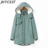 Autumn/Winter Plus Size Women's Shearling Hooded Zip-Up Fleece-Lined Coat