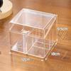 1pc Card Storage Box Acrylic Transparent Case for Blind Box Cards Compartment Flip Cover Organizer for Business Cards