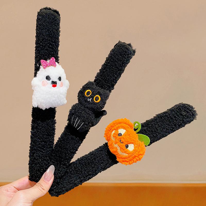Halloween Plush Bracelets Ghost Bats Pumpkins Papa Circle Children's Gifts Wristbands Halloween Decorative Props