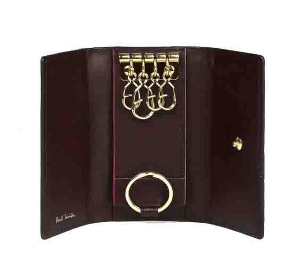 Ключница Paul Smith с тиснением под крокодила (Бургундия)