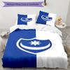 Portsmouth F.C Printed Pattern Duvet Cover Set – includes 1 duvet cover and 2 matching pillowcases Bedroom decor Christmas gifts