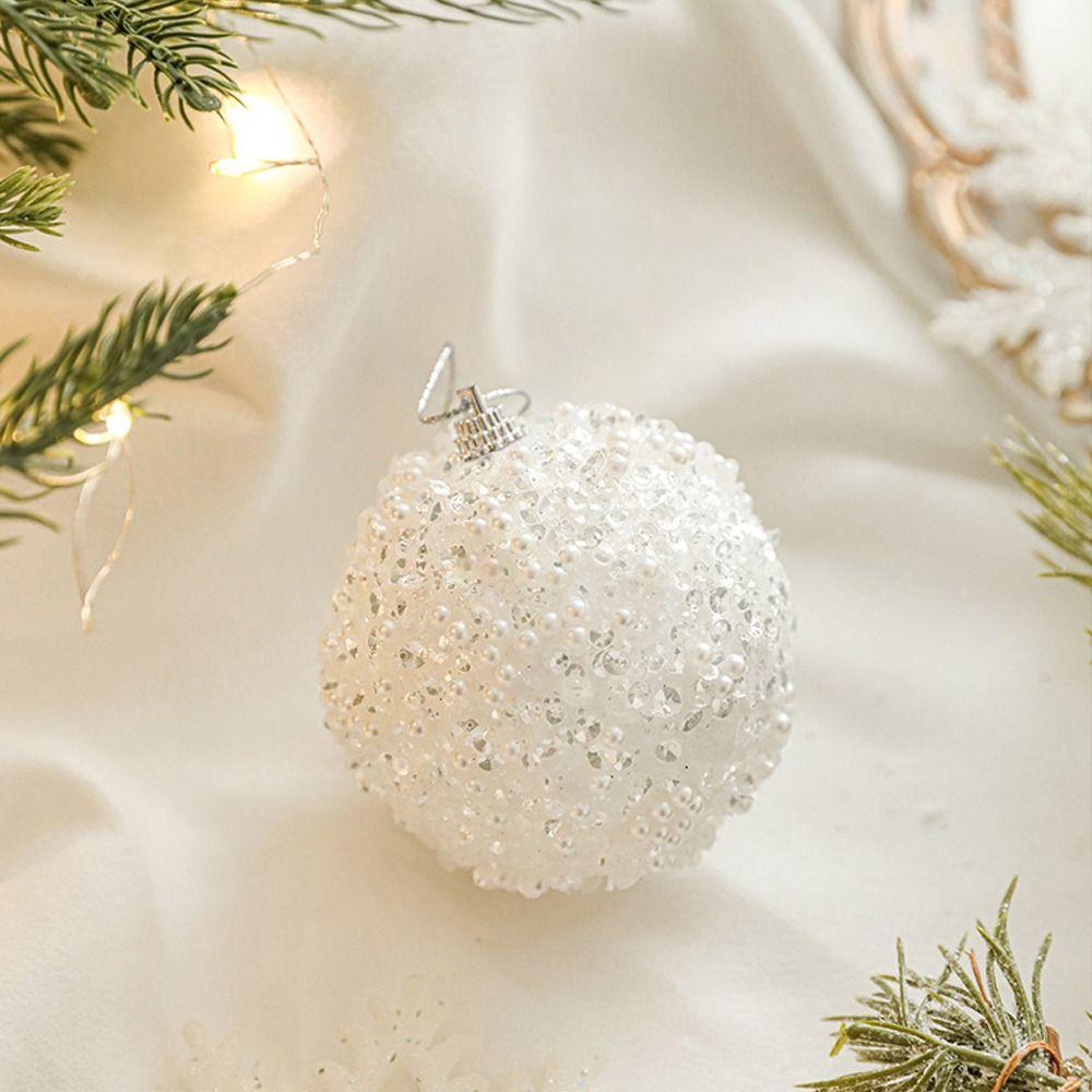 Colorful Foam Sequin Christmas Balls Pendant Shatterproof Christmas Tree Ornaments New Year Gifts
