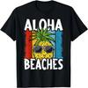 Смешные Дизайны Aloha Beaches Для Мужчин Женщин Ананас Гавайская Футболка