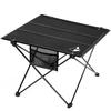 Camping Table Aluminum Roll Table Outdoor Hiking BBQ Foldable Compact Ultra Light [YMBSTORE] (Black)