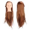Голова манекена с длинными волосами, светло-коричневая голова для парикмахерской, тренировочная голова, косметологический манекен, голова куклы