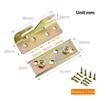 4 Sets Footboards Hold Bed Rail Brackets Heavy Duty Non-Mortise Bed Frame Connectors  for Furniture