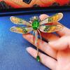 Exquisite Rhinestone Dragonfly Brooch – Fashionable Shawl Corsage Accessory