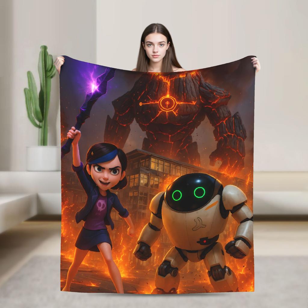 Trollhunters Tales Of Arcadia Blanket Warm Soft Novelty Plush Throw Blanket For Couch Chair Sofa Bed Travel Bedspread Bed Cover