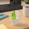 Cartoon Pig Desktop Ornaments PVC Toilet Frog Ornaments Wall Decor Toilet Pig Decoration  Gag Gift