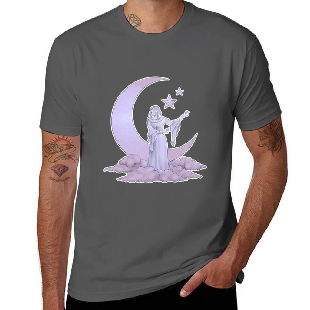 Aurora Aksnes Moon Purple TShirt Stylish Graphic Short Sleeve Top