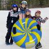Snow Tube Inflatable Snow Sled for Kids Adults Hard Bottom Sled with Handles
