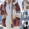 New Winter Women's Fashion Jacket Hooded Warm Plush Loose Jacket for Women Patchwork Winter Outerwear Faux Fur Zipper Ladies Parka Coat Plus Size