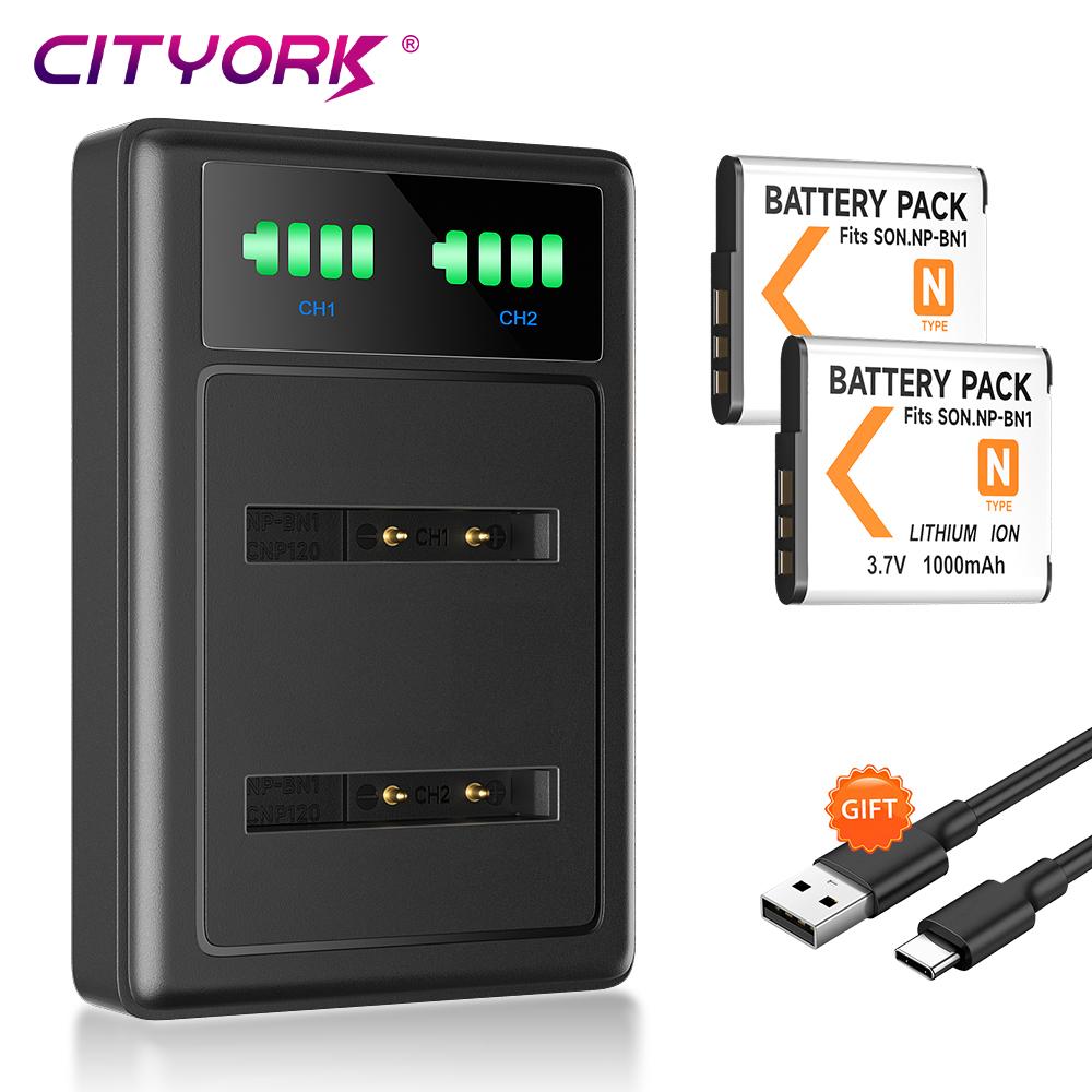 Cityork NPBN1 NP-BN1 NP BN1 литиевая аккумуляторная батарея для камеры + зарядное устройство для sony DSC-W320 W510 W520 W610 W630 W690