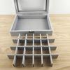 Earring Box Dust-proof Divided Grids Furry Surface Ring Bracelet Display Organizer for Home