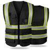 Безопасность Безопасность Светоотражающий Высокая светоотражающая 5 Работа Строительство Фабрика Ночной трафик Переработка Черный [Jinnex] Жилет, Одежда, Жилет, Видимость, Полоска,