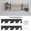1 Pair Garden Tool Organizer Storage Rack 100lbs Load-capacity Wall Mount Garden Tool Metal Hanging Rack Storage Shelf
