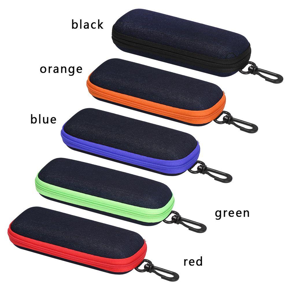 Sunglasses Box Denim Fabric Zipper Eyeglasses Case Eyewear Protector Spectacle Case Glasses Box