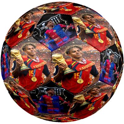 Lamine Yamal's Champion Celebration Moment Size 5 Soccer Ball Machine-Stitched Indoor/Outdoor Training and Matches Sports Enthusiast Gifts