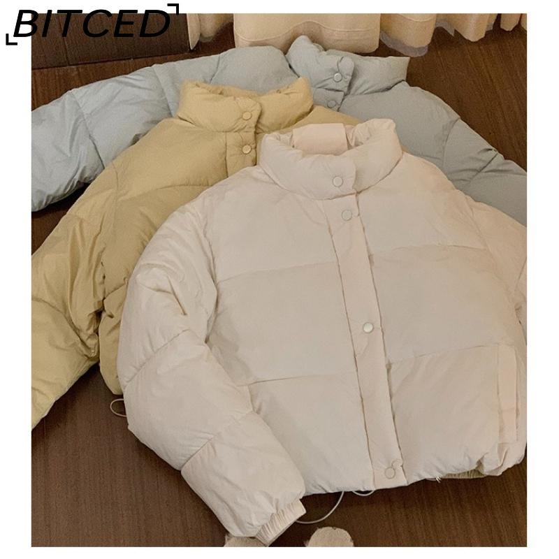 BITCED Осеннее женское городское повседневное пуховое пальто, хлопковая куртка, модная элегантная верхняя одежда
