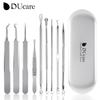9 Pcs Acne Blackhead Remover Comedone Extractor Acne Removal Kits with Metal Case For Forehead, Nose, Face Skin Care Tool