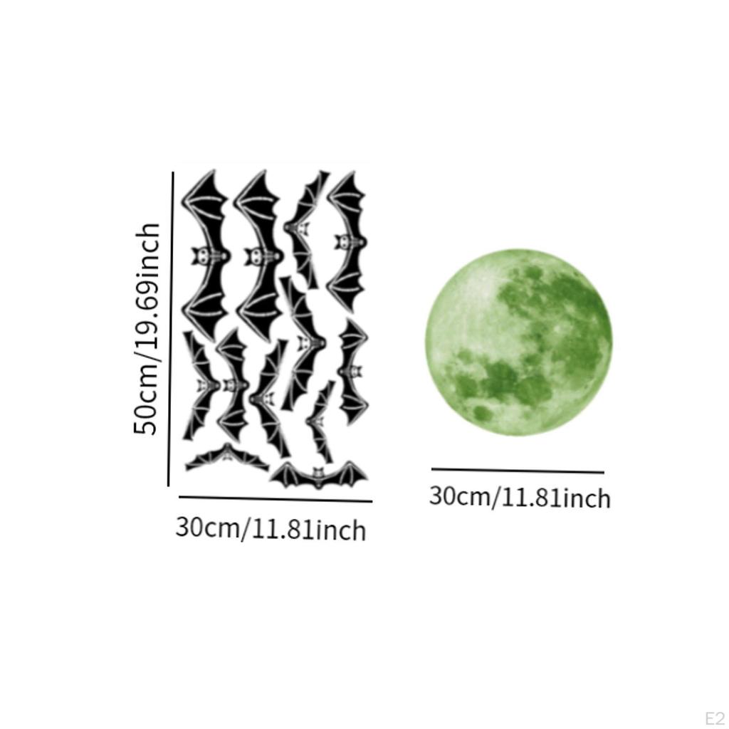 Хэллоуин светящиеся настенные наклейки оконные наклейки художественный постер ПВХ свечение