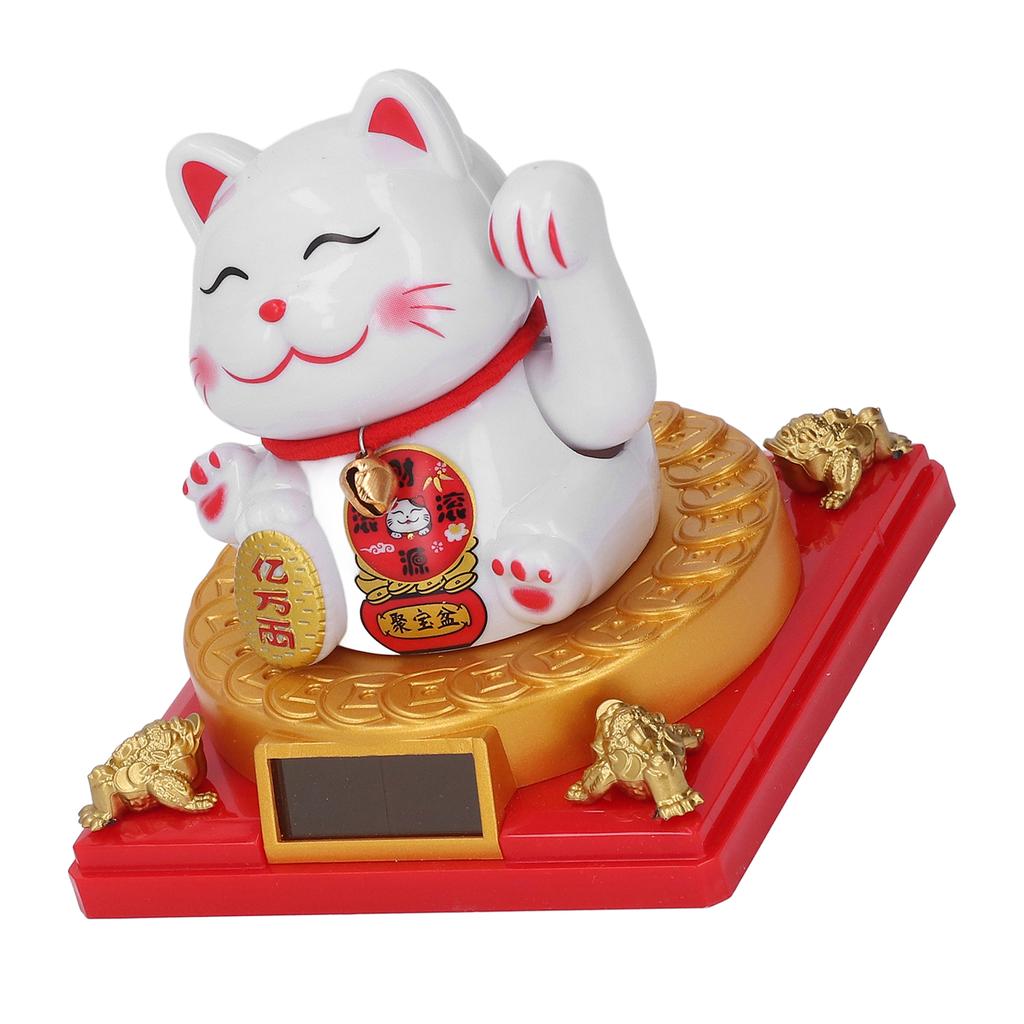 Солнечная энергия, приманивающая счастливую денежную кошку, удача, фэн-шуй, счастливая кошка, машет рукой для дома