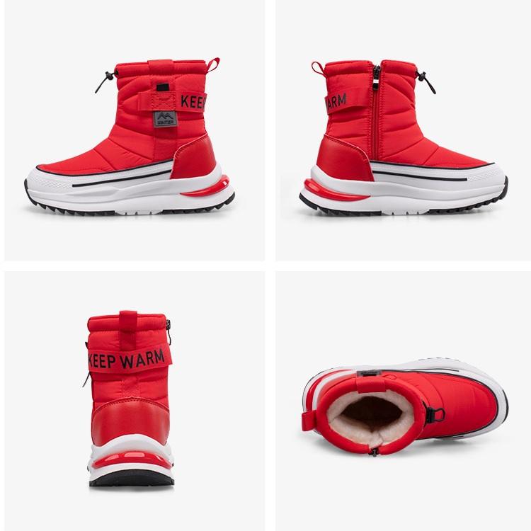 Женские и мужские зимние ботинки с толстым флисом, теплые и нескользящие, короткие ботинки