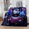 3D Gothic Horror Female Skull Dead Girl Soft Plush Blanket,Flannel Blanket Throw Blanket for Living Room Bedroom Bed Sofa Picnic