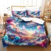 Galaxy Nebula 3D Bedding Set Starry Sky Duvet Cover Set King Queen Twin Double Comforter Cover Set For Home and Decoration