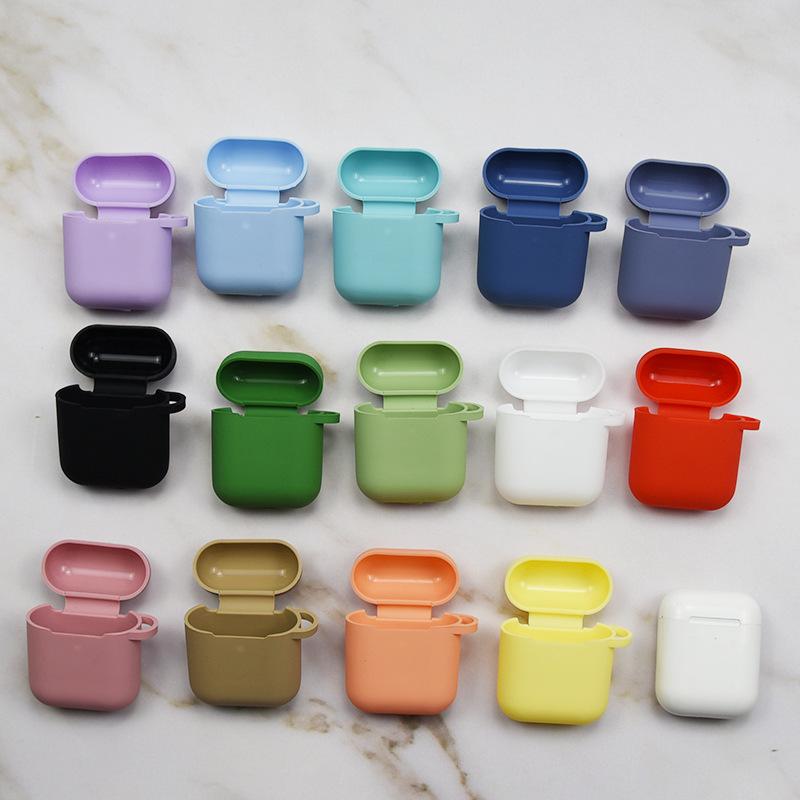 Силиконовый чехол для наушников для Airpods 1/2 поколения, универсальный чехол с крючком и защитой от падения, чехол для наушников