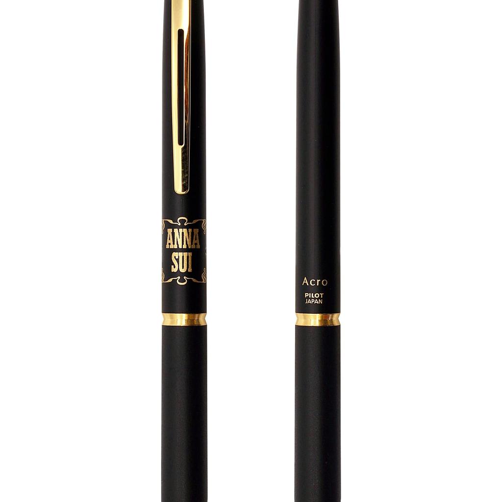 Шариковая ручка Acro x ANNASUI BACE на масляной основе, 0,5 мм, Черная, Логотип,