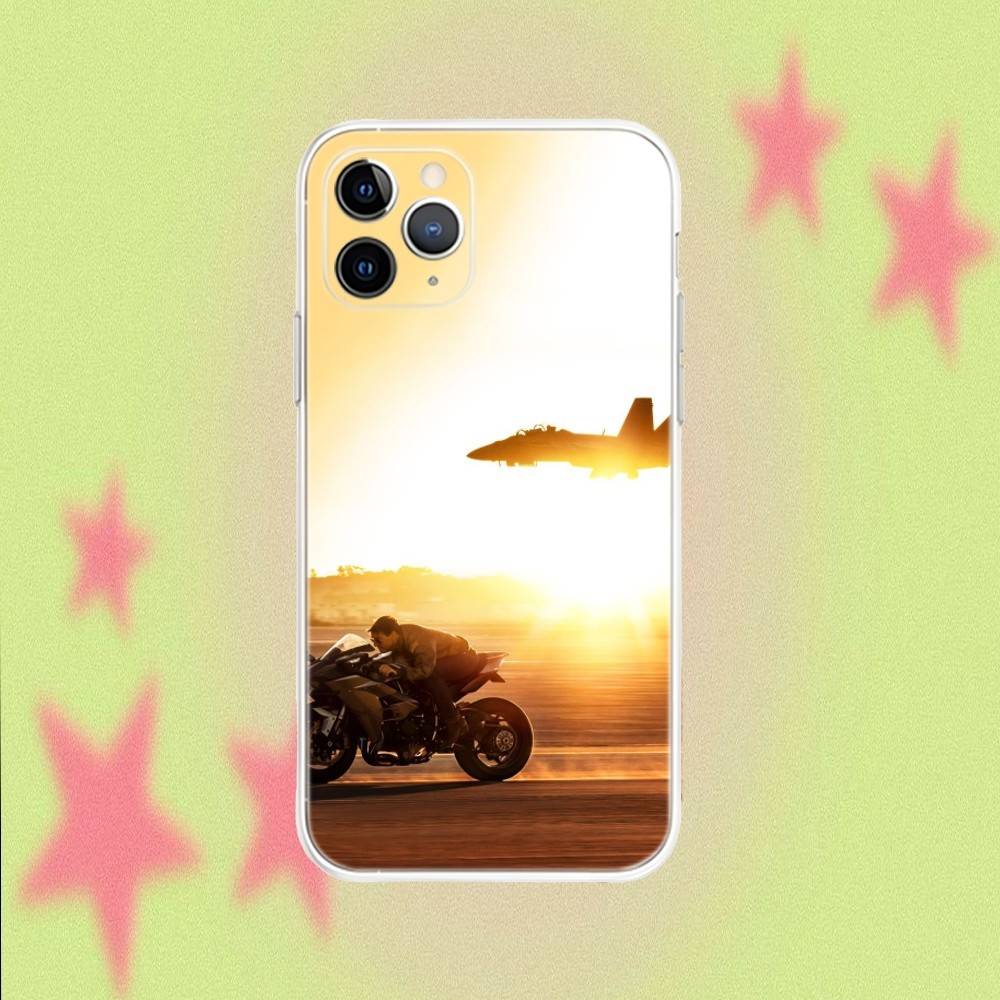 Прозрачный мягкий чехол для телефона Top Gun M-MaverickS для iPhone 17,16,15,14,13,12,11,Air,X,XR,Pro,Max,Plus