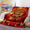 Chinese Dragon or Divine  Fluffy Blanket Flannel Warmth Soft Plush Sofa Throw Dragon Eye Square  Blanket Tourist