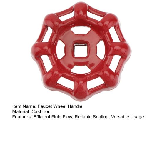 Кран Круглая ручка Маховик Замена Водоразборный кран Красный Легко Открывать Закрывать Ручка-маховик Шланговый кран Водоразборный кран для Кухни