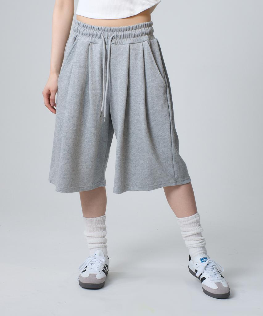 UNKNOWN PLANET Daily Wide Sweat Shorts Pants Gray
