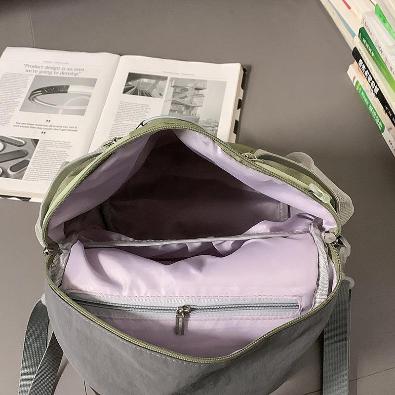 The New Schoolbag Is High-value, Fresh and Sweet, Contrasting Color Splicing Backpack, Couple Lightweight and Large-capacity Backpack.