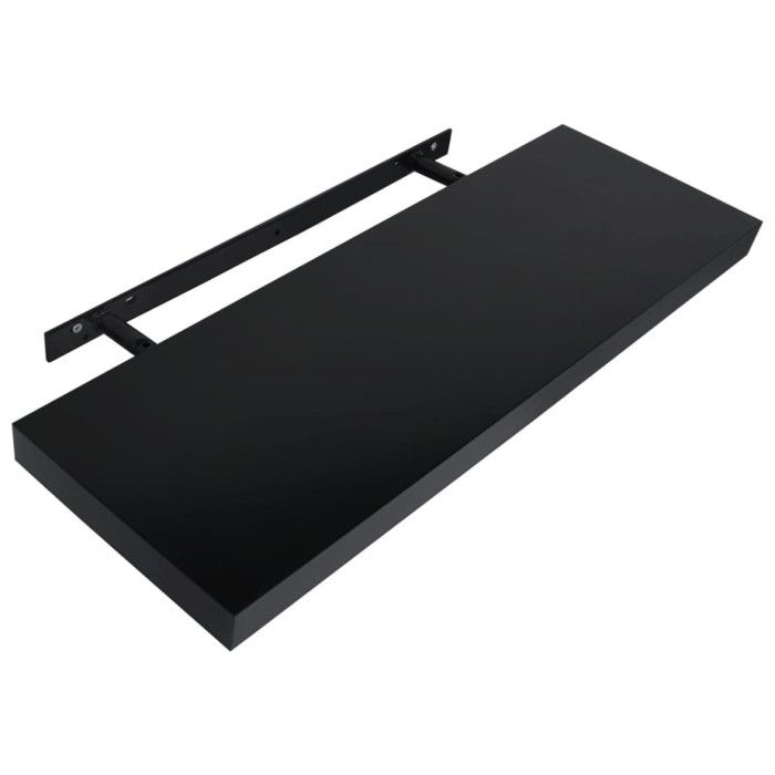 VidaXL Floating Wall Shelves 2 Pcs Black 80x20x3.8 Cm 288202