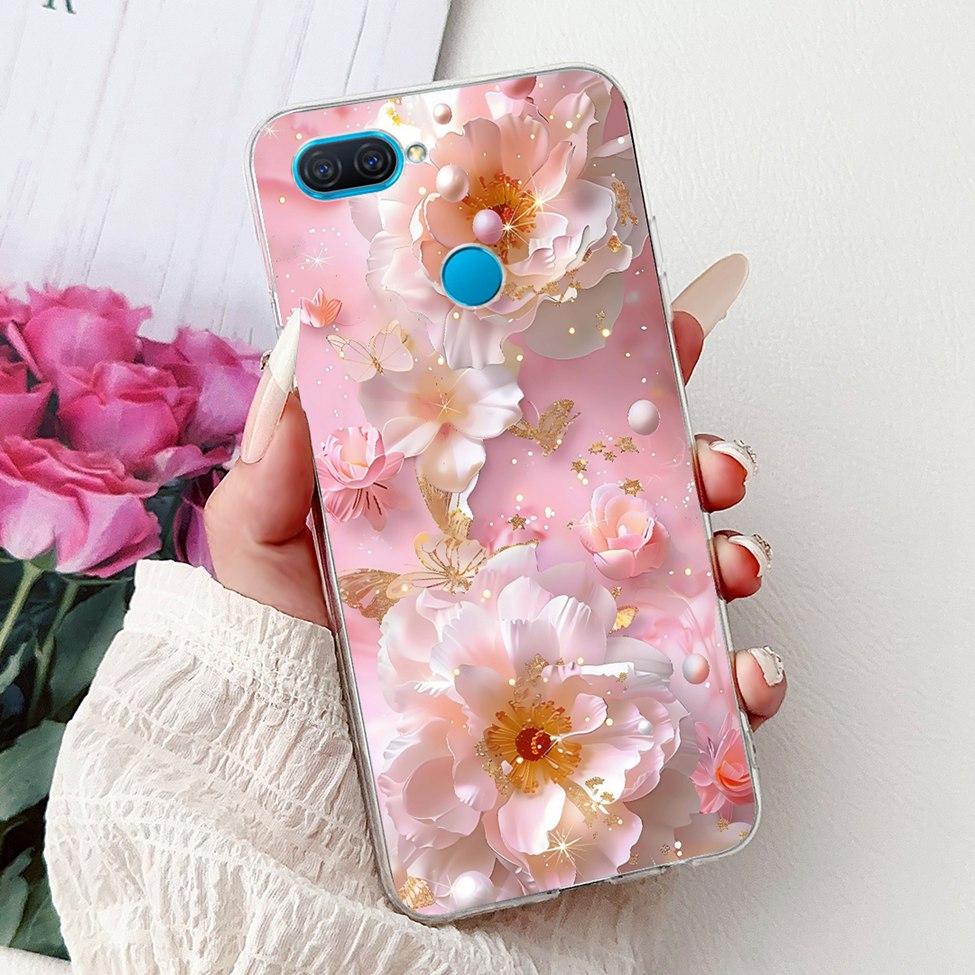 Clear For Oppo A12 CPH2077 CPH2083 Cover For Oppo A12 Case Luxury Butterfly Love Fashion Flowers Cool Lion Cute Painted