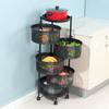 Kitchen Shelf Household Multilayer Rotatable Floor Fruit and Vegetable Storage Shelf Grocery Storage Shelf