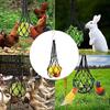1Pc/2Pcs Chicken Vegetable Fruit Hanging Feeder Chicken Coop Cabbage Holder String Bag with Hanger Poultry Feeding Tool for Hens Duck Goose