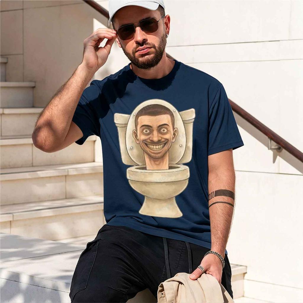 Футболка Skibidi Toilet Вирусная футболка D Футболка Grh Футболки Смешные Наружные Высокое Качество Короткий Рукав 2026 Новая Модель Унисекс Короткий Рукав Круглый Вырез