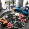 3D Flower Round Carpet Living Room Decoration Floor Mats for Home Bedroom Anti-SlipPlayroom Decor Rug Non-slip Mat