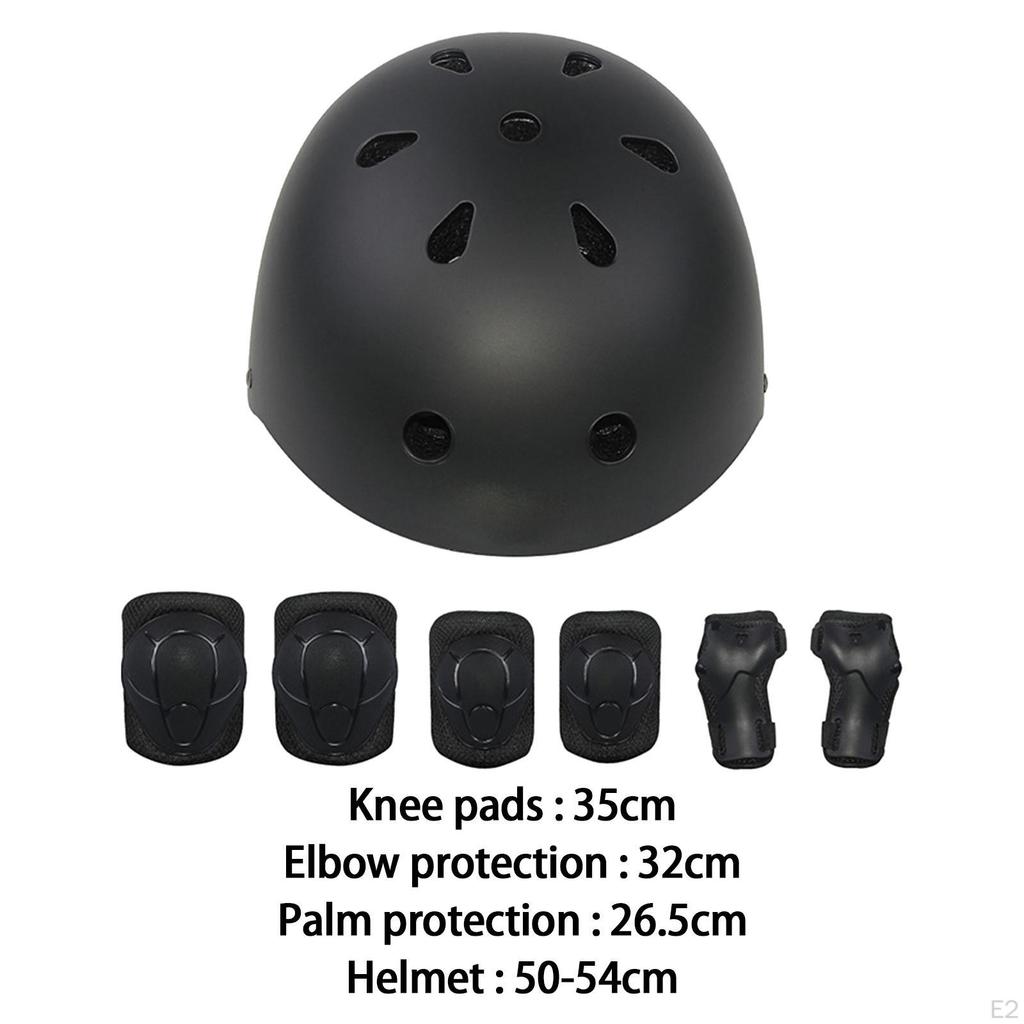 7Pcs Kids Bike Helmet Set Protective Gear Children Professional Boys Girls Knee Pads Elbow